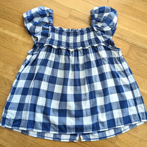 Old Navy Blue Plaid Blouse - Woman's SZ S - Picture 2 of 7